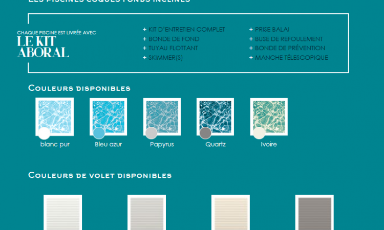 Roanne Piscines - Coque polyester - Modèle Maui 8.60 x 4.10 m - Fond pente 1.16 à 1.94 m